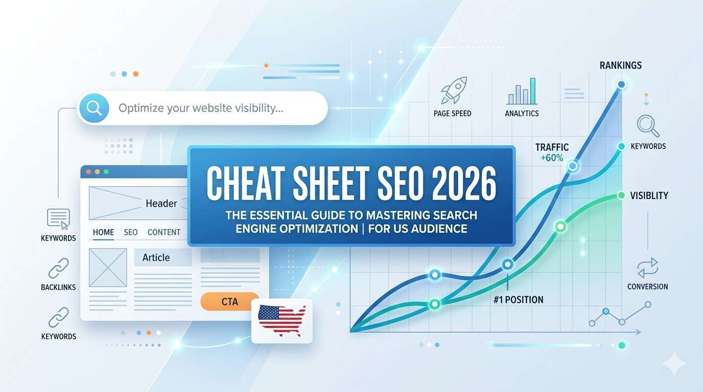 SEO Cheat Sheet 2026 – handwritten notes and checklist
